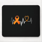ハートビート製品白血病リボン白血病領域 マウスパッド (正面)