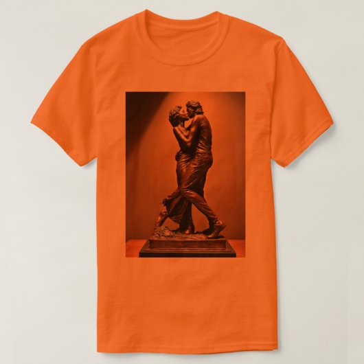 ハートビート調和：カップルのプリントTシャツ" "愛 Tシャツ (デザイン正面)