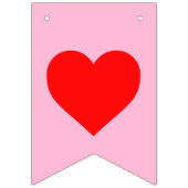 ハートビート パステルピンク バンティングフラッグ (第1の旗)