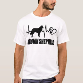 ハートビート – ベルギーシェパード – ドッグポー最高のフレンド Tシャツ