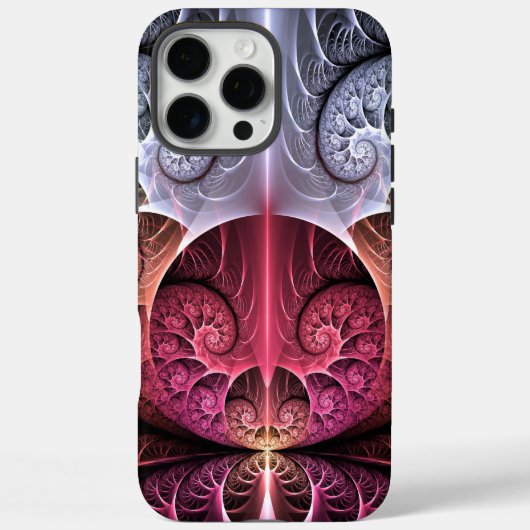 ハートビート、抽象的な超現実的なフラクタルアート Case-Mate iPhoneケース (裏面)