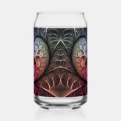 ハートビート、抽象的な超現実的フラクタルアート ガラス缶 (左)