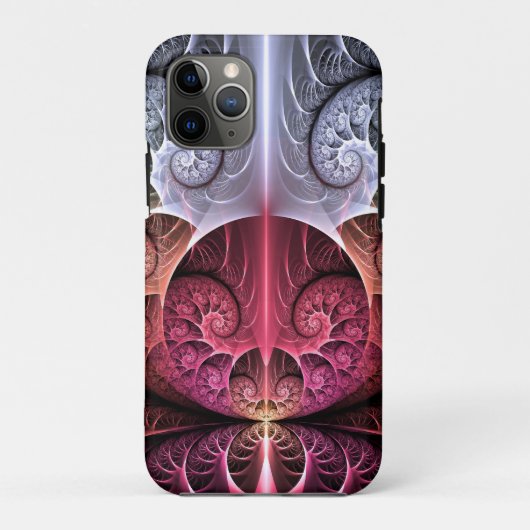 ハートビート、抽象的な超現実的フラクタルアート Case-Mate iPhoneケース (裏面)