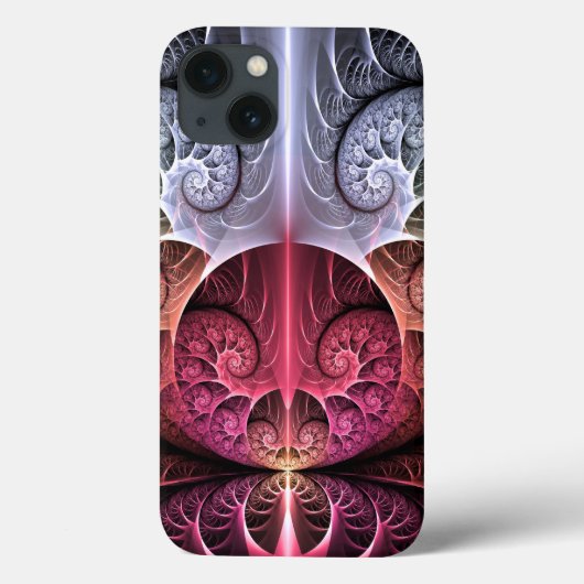 ハートビート、抽象的シュールレアリスム フラクタルアート Case-Mate iPhoneケース (裏面)