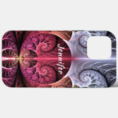 ハートビート、抽象的シュールレアリスム フラクタル名 Case-Mate iPhoneケース (裏面 (横))