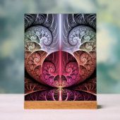 ハートビート、抽象芸術超現実的ファンタジーフラクタル・アート アクリルサイン (ニュートラル)