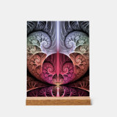 ハートビート、抽象芸術超現実的ファンタジーフラクタル・アート アクリルサイン (正面)