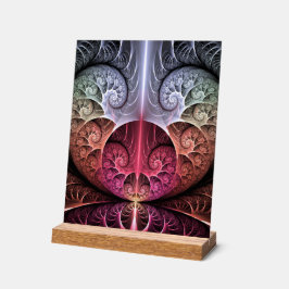 ハートビート、抽象芸術超現実的ファンタジーフラクタル・アート アクリルサイン