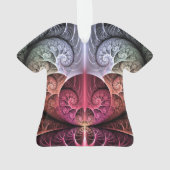 ハートビート、抽象芸術超現実的ファンタジーフラクタル・アート オーナメント (裏面)