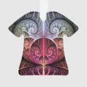 ハートビート、抽象芸術超現実的ファンタジーフラクタル・アート オーナメント (正面)
