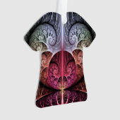 ハートビート、抽象芸術超現実的ファンタジーフラクタル・アート オーナメント (正面)