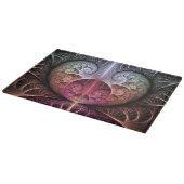 ハートビート、抽象芸術超現実的ファンタジーフラクタル・アート カッティングボード (角)