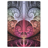 ハートビート、抽象芸術超現実的ファンタジーフラクタル・アート クリップボード (裏面)