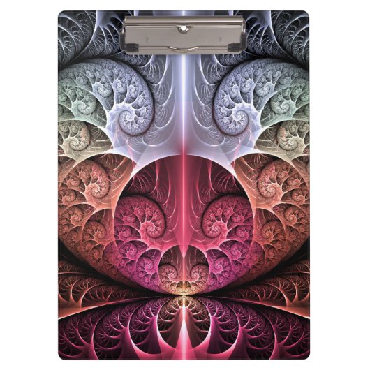 ハートビート、抽象芸術超現実的ファンタジーフラクタル・アート クリップボード (正面)