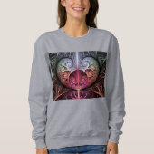 ハートビート、抽象芸術超現実的ファンタジーフラクタル・アート スウェットシャツ (正面)