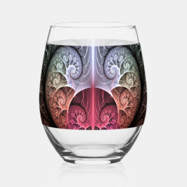 ハートビート、抽象芸術超現実的ファンタジーフラクタル・アート ステムなしワイングラス
