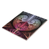 ハートビート、抽象芸術超現実的ファンタジーフラクタル・アート タイル (側面)