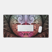 ハートビート、抽象芸術超現実的ファンタジーフラクタル・アート デスクマット (キーボード&マウス)