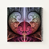 ハートビート、抽象芸術超現実的ファンタジーフラクタル・アート ノートブック (裏面)