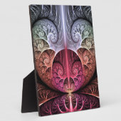 ハートビート、抽象芸術超現実的ファンタジーフラクタル・アート フォトプラーク (側面)