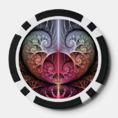 ハートビート、抽象芸術超現実的ファンタジーフラクタル・アート ポーカーチップ (裏面)