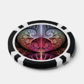 ハートビート、抽象芸術超現実的ファンタジーフラクタル・アート ポーカーチップ (シングル)