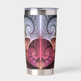 ハートビート、抽象芸術超現実的ファンタジーフラクタル・アート 保温保冷タンブラー