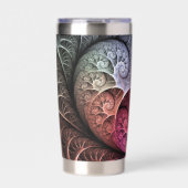 ハートビート、抽象芸術超現実的ファンタジーフラクタル・アート 保温保冷タンブラー (正面)