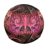 ハートビート、抽象芸術超現実的ファンタジーフラクタル・アート 野球ボール (裏面)