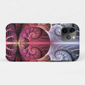 ハートビート、抽象芸術超現実的ファンタジーフラクタル・アート Case-Mate iPhoneケース (裏面(横))