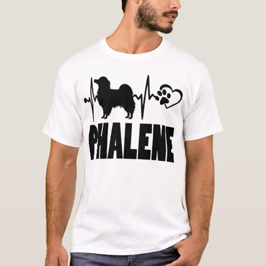 ハートビート – Papillon – 犬最高のの友人 Tシャツ (正面)