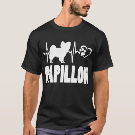 ハートビート – Papillon – 犬最高のの友人 Tシャツ