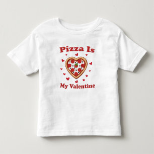 ハートピザは私のバレンタインラブリーバレンタインデー トドラーTシャツ