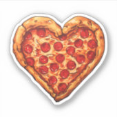ハートピザ シール (正面)