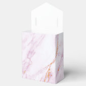 ハートピンクマーブル金ゴールド結婚式の引き出物ありがとう フェイバーボックス (オープン)