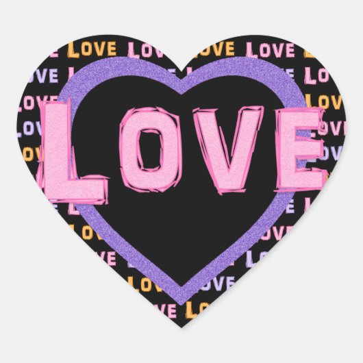 ハートピンクラブステッカー ハートシール (正面)