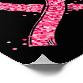 ハートピンクリボン乳がん認識度戦闘機 ポスター (角)