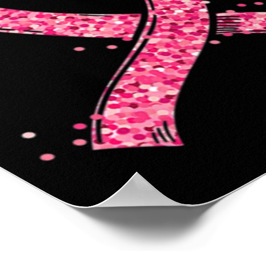 ハートピンクリボン乳がん認識度戦闘機 ポスター (角)