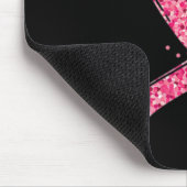 ハートピンクリボン乳がん認識度戦闘機 マウスパッド (コーナー)