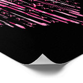 ハートピンクリボン蝶の乳癌アワーン ポスター (角)