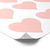 ハートピンク金ゴールドグリッターベビー子供部屋ウォールアート ポスター (角)