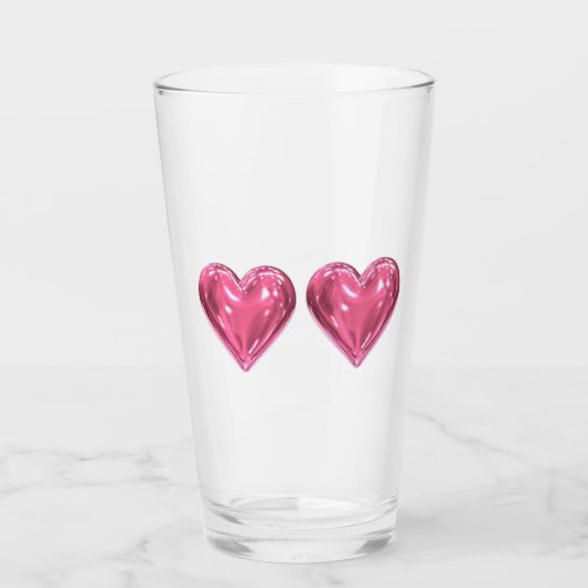 ハートピンク タンブラーグラス (正面)