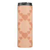 ハートピーチファズ名前をカスタムするまたは文字 タンブラー (裏面)