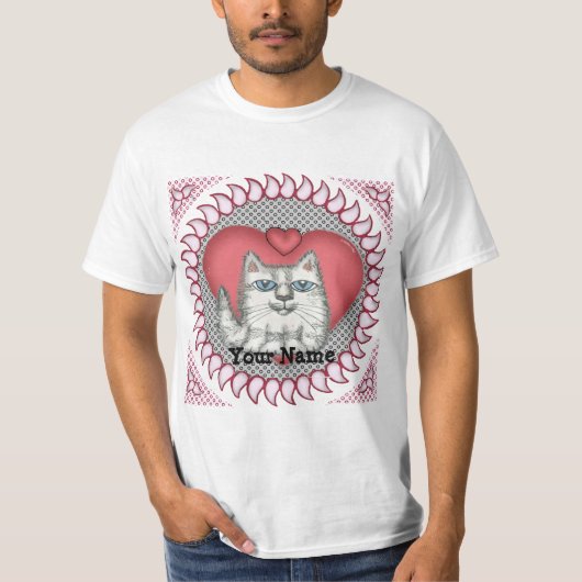 ハートファットキャットTシャツ Tシャツ (正面)