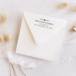 ハートファミリ名差出人住所 セルフインキングスタンプ