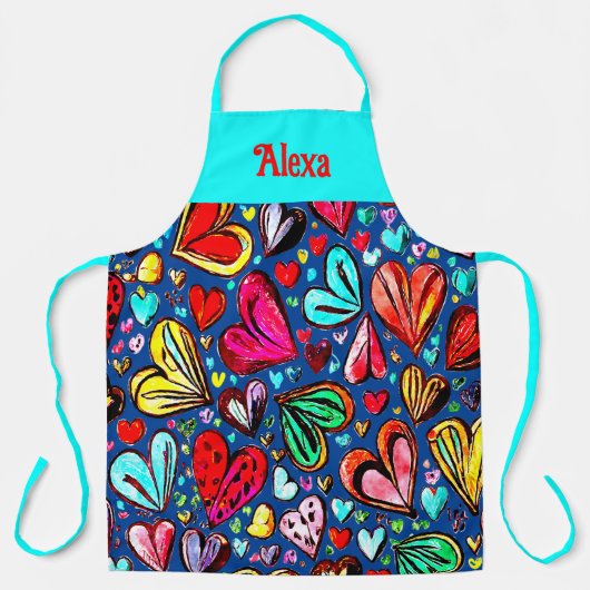 ハートファンキーアートデザイン エプロン (正面)