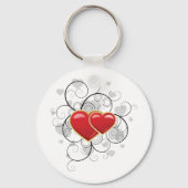 ハートファンシーレッドラブキーチェーン キーホルダー (裏面)