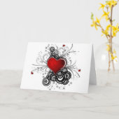 ハートファンシー、愛してる素敵なカード カード (黄色い花)