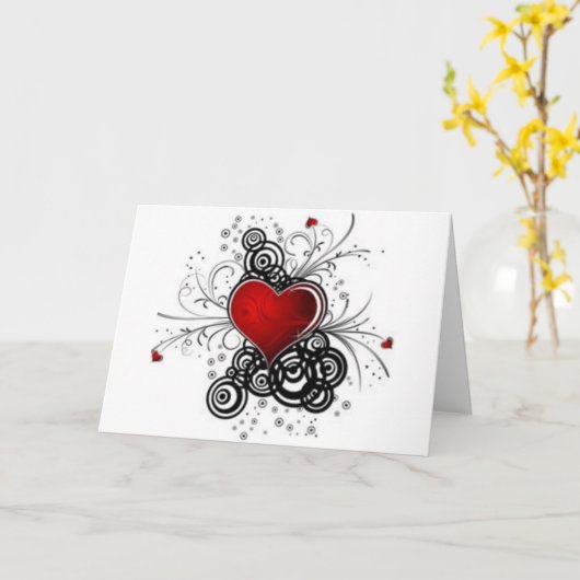 ハートファンシー、愛してる素敵なカード カード (黄色い花)