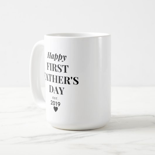 ハートファースト・ファースト・ファースト・デー設立 コーヒーマグカップ (正面左)